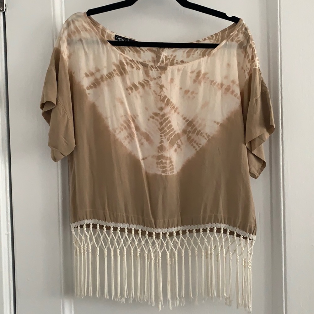 GYPSY 05 SILK TIE-DYE FRINGE SHORT